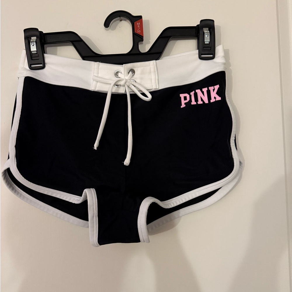 PINK Victoria's Secret Black and White Swimsuit Bottoms size Small NWT